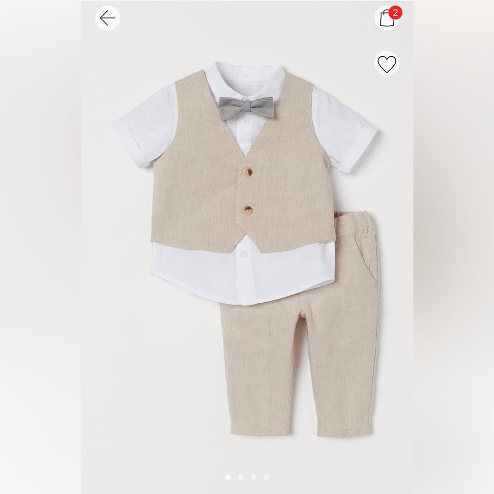 3 piece st with bow tie